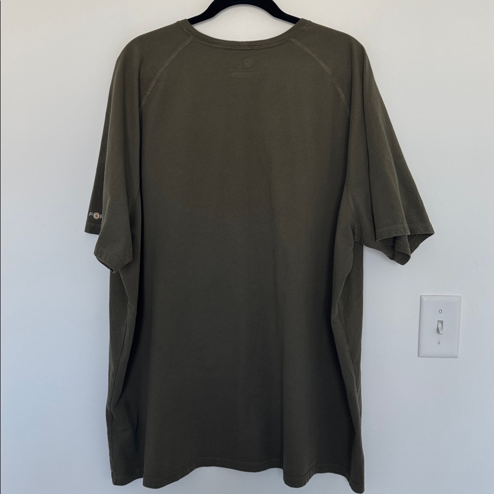 Carhartt Men's Dark Olive Short Sleeve Pocket Tee, Relaxed Fit - Size 3XL - Picture 6 of 7